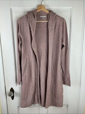 VILA MILANO Long Hooded Open Cardigan Sweater